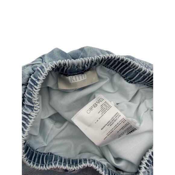 Kith Floral Paisley Chambray Blue Apollo Short - Kent Light Wash Size 3T - Picture 4 of 4